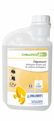 DEGRAISSANT ECOLABEL 1L DOSEUR Challenge'Vert - ALCALIN NETTOYANT SOL ET SURFACE